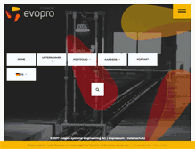 Tablet Screenshot of evopro-ag.de